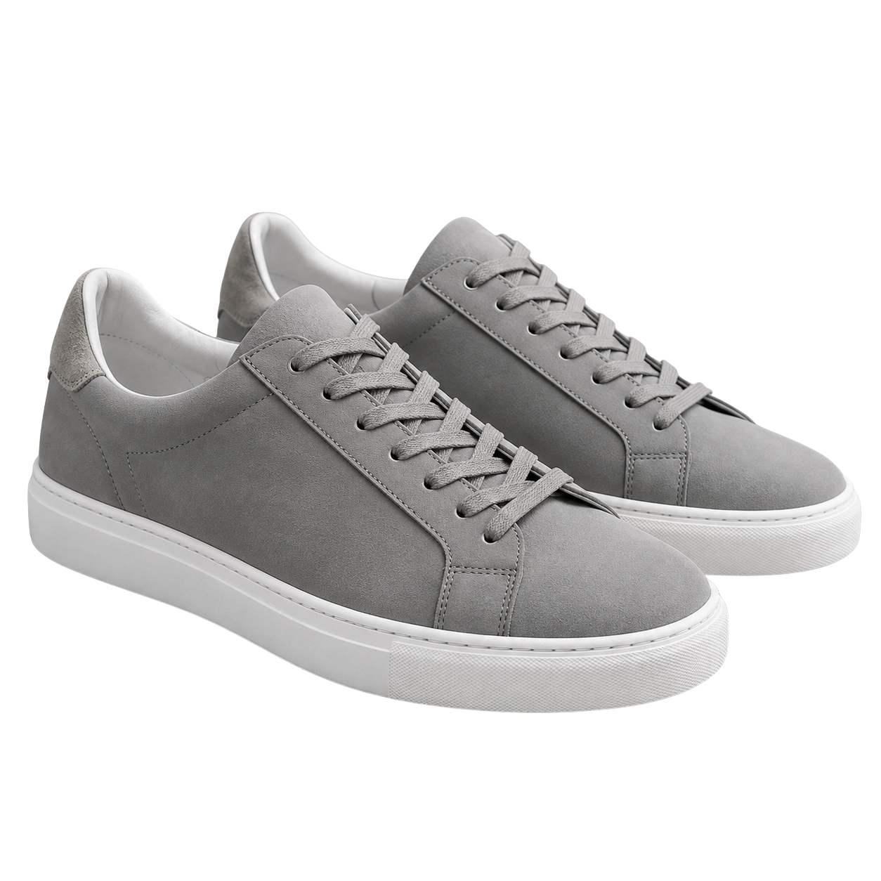 Grey Suede Low-Top Trainers | Koudurty