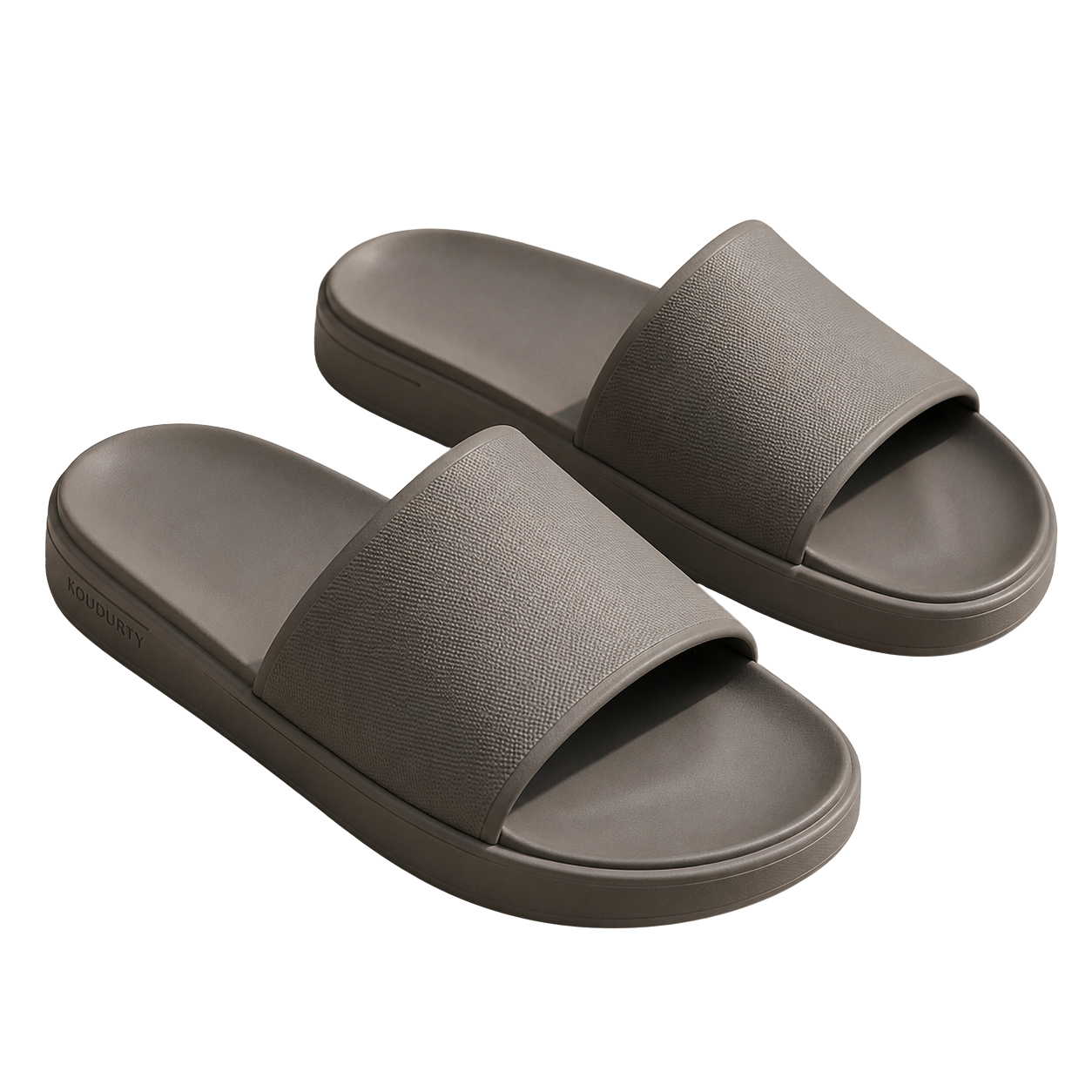 Modern Charcoal Comfort Slides | Koudurty