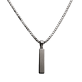 Brushed Stainless Steel Pendant Necklace | Koudurty