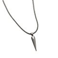 Faceted Stainless Steel Pendant Necklace | Koudurty