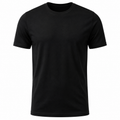 Premium Black Cotton Crew-Neck T-Shirt | Koudurty
