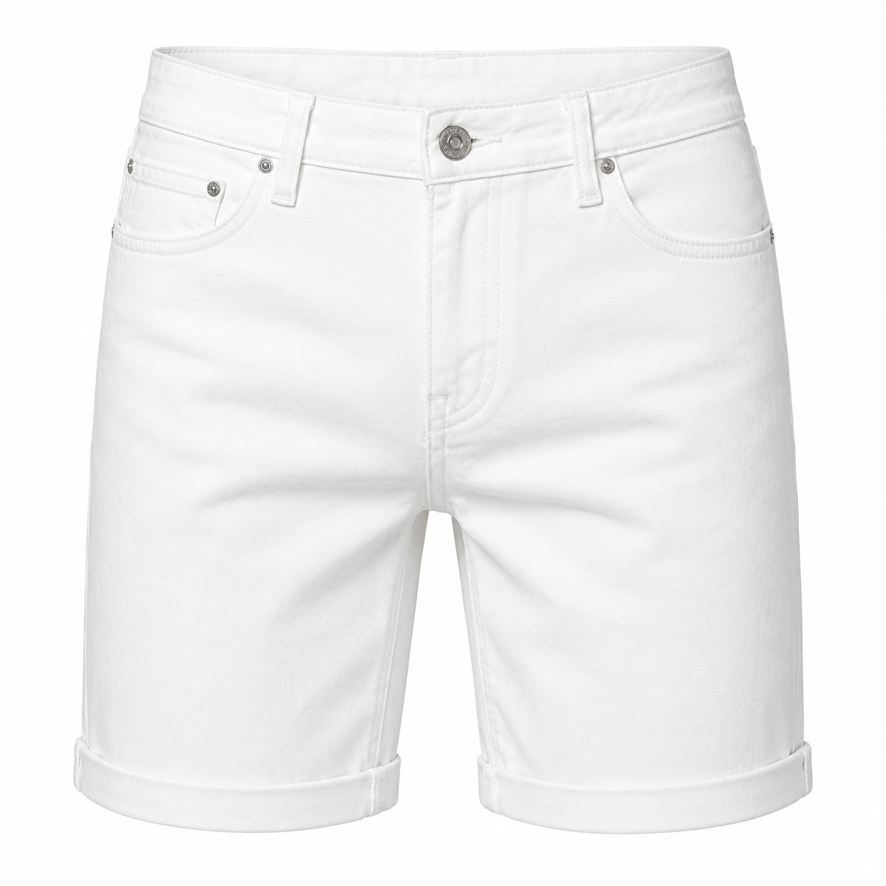 Premium White Denim Shorts | Koudurty